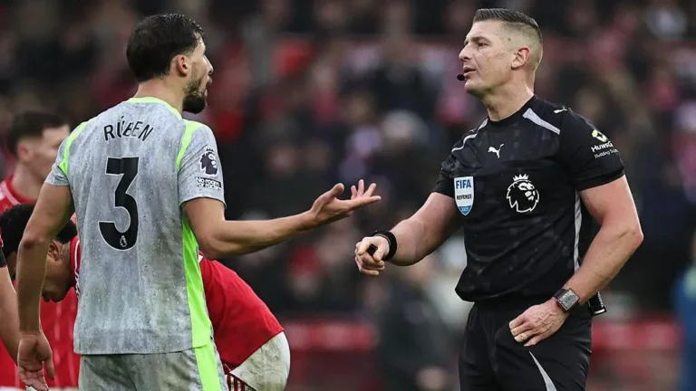 Ruben Dias foul on Igor Jesus during Forest vs Man City as debate grows over VAR and second yellow cards