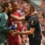 Liverpool vs Nottingham Forest referee controversy before Forest penalty at Anfield