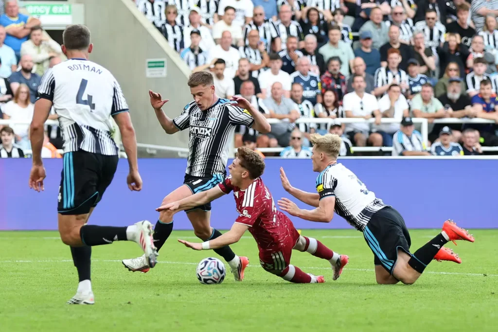 VAR decisions today including Liverpool penalty against Newcastle and Robin Le Normand red card