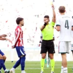 Atletico Madrid vs Real Madrid referee Miguel Angel Ortiz Arias during controversial Madrid derby